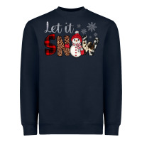 Navy let it snow snowman Heavyweight Sweatshirt - JahusDesignShop