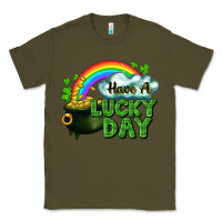 Army Green Have a lucky day Classic Tee - CowGirlArtShop
