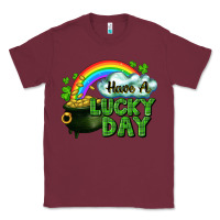Burgundy Have a lucky day Classic Tee - CowGirlArtShop