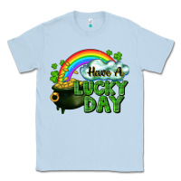 Dusty Blue Have a lucky day Classic Tee - CowGirlArtShop