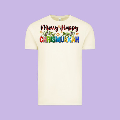 Merry Happy Chrismukkah With Olive Branch Vintage Tee Designed By Fadigitalartstudio