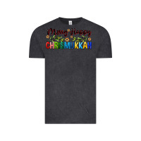 Vintage Black merry happy chrismukkah with olive branch Vintage Tee - FaDigitalArtStudio