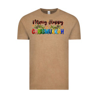 Vintage Coffee merry happy chrismukkah with olive branch Vintage Tee - FaDigitalArtStudio