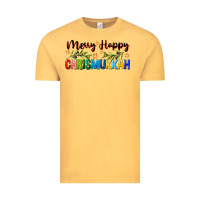 Vintage Mustard merry happy chrismukkah with olive branch Vintage Tee - FaDigitalArtStudio