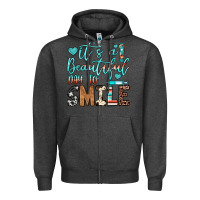 Charcoal Heather it’s a beautiful day to smile Zipper Hoodie - JahusDesignShop