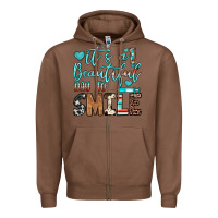 Chestnut it’s a beautiful day to smile Zipper Hoodie - JahusDesignShop