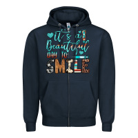 Navy it’s a beautiful day to smile Zipper Hoodie - JahusDesignShop