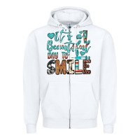 White it’s a beautiful day to smile Zipper Hoodie - JahusDesignShop
