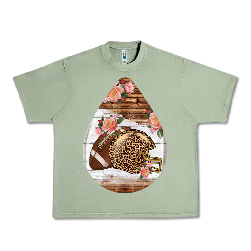 American Football And Western Roses Teardrop Urban Heavy Tee by BundleAndBundleShop | Teevron