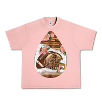 Salmon american football and western roses teardrop Urban Heavy Tee - BundleAndBundleShop