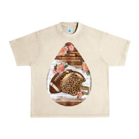 Sandshell american football and western roses teardrop Urban Heavy Tee - BundleAndBundleShop