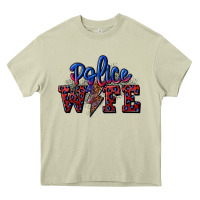 Mossy police wife with lightning bolt Heavy Core Tee - CowGirlArtShop