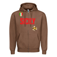 Chestnut sicily Zipper Hoodie - baoMotion