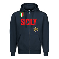 Navy sicily Zipper Hoodie - baoMotion