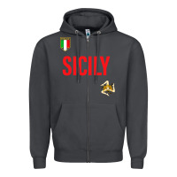 Smoke sicily Zipper Hoodie - baoMotion