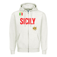 Oatmeal Heather sicily Zipper Hoodie - baoMotion