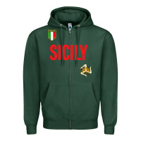 Sports Green sicily Zipper Hoodie - baoMotion