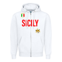 White sicily Zipper Hoodie - baoMotion