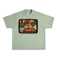 Oil Green christmas buffalo plaid cowhide background Urban Heavy Tee - Jasminsmagicworld