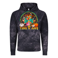 Cloud Black The Turkey Ain’t The Only Thing Lookin Thick & J Vintage Hoodie - CowhideDigitalArt