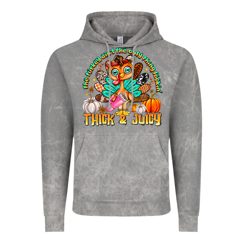 The Turkey Ain’t The Only Thing Lookin Thick & J Vintage Hoodie by CowhideDigitalArt | Teevron
