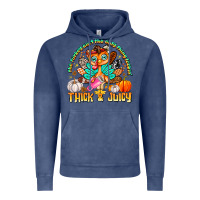 Vintage Denim The Turkey Ain’t The Only Thing Lookin Thick & J Vintage Hoodie - CowhideDigitalArt