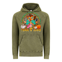 Vintage Olive The Turkey Ain’t The Only Thing Lookin Thick & J Vintage Hoodie - CowhideDigitalArt