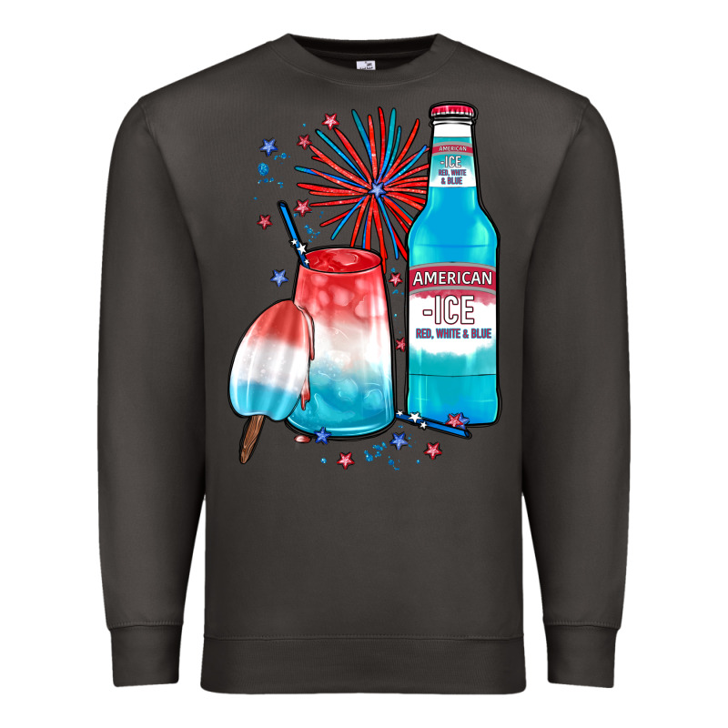 Th Of July Drinks, American Ice Premium Sweatshirt by JahusDesignShop | Teevron