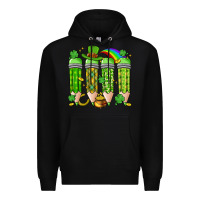 Black st. patrick's day teacher pencils Premium Hoodie - Artiststas