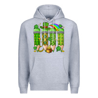 Heather Grey st. patrick's day teacher pencils Premium Hoodie - Artiststas