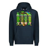 Navy st. patrick's day teacher pencils Premium Hoodie - Artiststas