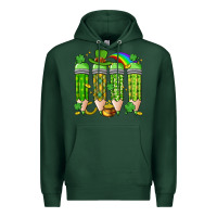 Sports Green st. patrick's day teacher pencils Premium Hoodie - Artiststas
