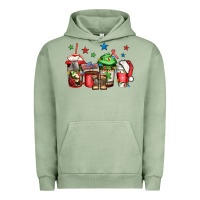 Pigment Oil Green army Christmas coffee Urban Hoodie - Jasminsmagicworld