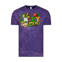 Cloud Purple one lucky teacher Vintage Tee - FaDigitalArtStudio