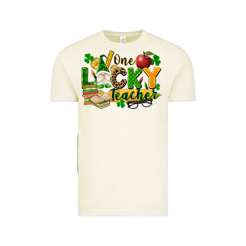 One Lucky Teacher Vintage Tee by FaDigitalArtStudio | Teevron