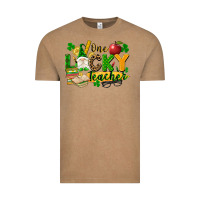 Vintage Coffee one lucky teacher Vintage Tee - FaDigitalArtStudio