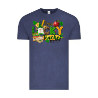 Vintage Denim one lucky teacher Vintage Tee - FaDigitalArtStudio