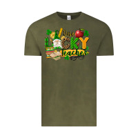 Vintage Olive one lucky teacher Vintage Tee - FaDigitalArtStudio