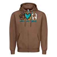 Chestnut peace love dental Zipper Hoodie - JahusDesignShop