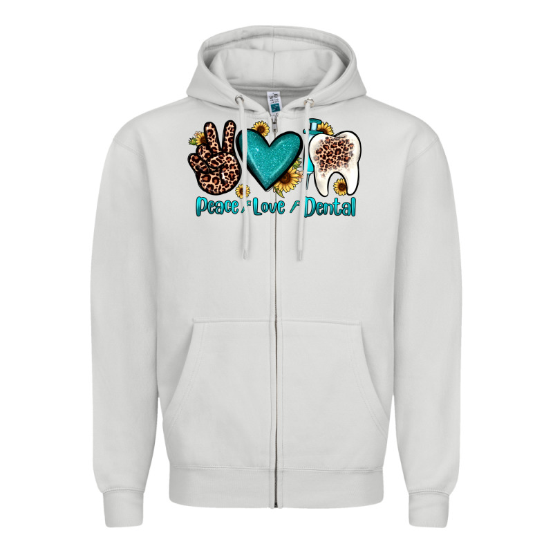 Peace Love Dental Zipper Hoodie by JahusDesignShop | Teevron