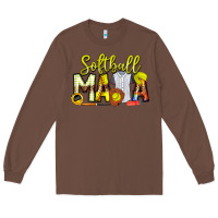 Chestnut Softball Mama Long Sleeve Tee - CowhideDigitalArt