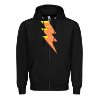 Black LIGHTNING BOLT Zipper Hoodie - baoMotion