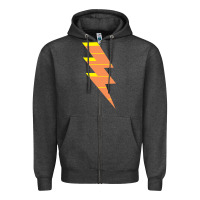 Charcoal Heather LIGHTNING BOLT Zipper Hoodie - baoMotion