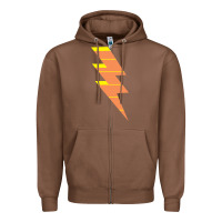 Chestnut LIGHTNING BOLT Zipper Hoodie - baoMotion