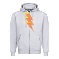 Heather Grey LIGHTNING BOLT Zipper Hoodie - baoMotion