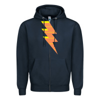 Navy LIGHTNING BOLT Zipper Hoodie - baoMotion