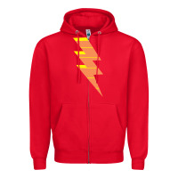 Red LIGHTNING BOLT Zipper Hoodie - baoMotion