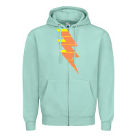 Seafoam LIGHTNING BOLT Zipper Hoodie - baoMotion