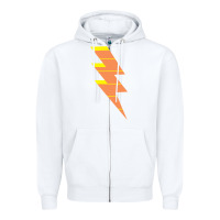 White LIGHTNING BOLT Zipper Hoodie - baoMotion