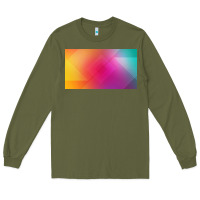 Army Green multicolor abstract lines Long Sleeve Tee - chombo
